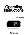 Panasonic RF-4800 Communications Receiver Owners Instruction Manual. Fixed Price $22.24.