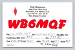 Ham Radio Qsl WB6MQF Escondido Ca Usa 1982 Drake Rig Klm Antenna. Fixed Price $16.99.