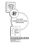 Hammarlund HQ100A HQ-100A Receiver Manual. Fixed Price $12.99.