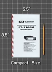 Yaesu FT-7100M Operating Manual Guide Reference 60 Pages Half Size 5.5X8.5. Fixed Price $23.95.