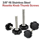 3/8"-16 Stainless Steel Rosette Knob Thumb Screws Select Size Color Usa 4 Pack. Fixed Price $18.50.