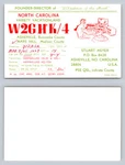 Ham Radio Qsl Qso Postcard W2GHK/4, Asheville, Nc, Usa. Fixed Price $13.99.