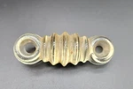 Antique Radio Strain Coil Insulator - 3" X 1" Ribs Clear Glass Vintage. Fixed Price $5.00.