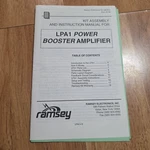 Instruction Manual For Ramsey Electronics LPA1 Power Booster Amplifier. Fixed Price $17.99.