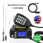 Radioddity QB25 Pro Quad Band 25W Car Mobile Transceiver + Long Antenna. Fixed Price $101.99.