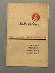 Hallicrafters HA-5 Variable Frequency Oscillator Manual + Errata. Fixed Price $82.00.