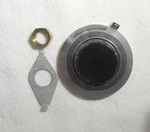 QTY(1) Used Beckman Duodial Type Rb 15-TURN Counter Potentiometer Knob. Fixed Price $6.50.