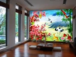 3D Flowers Bird ZHUA4372 Wallpaper Murals Removable Self-adhesive Ann. Fixed Price $217.37.