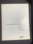 Lafayette LA-200 Owners Manual 44 Watt Transistorized Stereo Amplifier Original. Fixed Price $49.99.