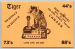 Vintage Qsl Card Tiger Ham Radio Red Deer Alberta Canada Bruinsma C280. Fixed Price $8.37.