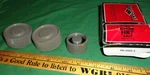 (3) National Hrt Style Grey Radio Knobs Clean! (1) 1/2 Inch Nos & (2) 1/8". Fixed Price $24.99.
