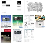 Icom R-7000 Instruction Manual + Service Color Brochure Ads. Fixed Price $39.95.