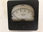 Triplett 50VDC Panel Meter, 03321-T, 3" Square Bezel, 2.75" Round Mounting Hole. Fixed Price $20.00.