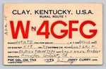 Ham Radio Qsl/qso WN4GFG WN4HTD Clay Ky Usa 1954 Heathkit Eldico Age 15. Fixed Price $16.99.