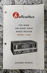 Hallicrafters Model S-200 Shortwave Radio Receiver Original Owner's Manual. Fixed Price $9.95.