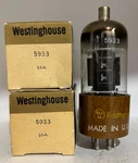 Pair Of Westinghouse Usa Type 5933 (807W) Beam Pentode Nos/nib (#123930). Fixed Price $21.20.