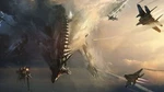 Aircraft Fantasy Art Dragon Jets War Sky Battle Custom Gaming Mat Desk 5011. Fixed Price $36.99.
