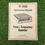 (vintage) Original Manual For Pride TF-1000 Time/frequency Counter (discolored). Fixed Price $16.00.