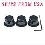 Kaish 3PCS Metal Pot Knobs 1/4" Top Hat Bell W/ Set Screw Fits Guitar/bass. Fixed Price $15.99.