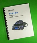 Owners Manual For Yaesu FT-818ND Transceiver 76 Pagesl W/clear Covers. Fixed Price $20.95.