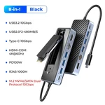-usb Hub With Ssd Enclosure Laptop Docking Station 4K60HZ Hdmi-com 100W RJ4. Fixed Price $134.23.