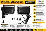 Icom Style Ham Mobile Base Ht Cb Communications External 2 Speakers. Fixed Price $25.98.