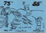 Qsl Card Ham Radio Elmira Oregon Cartoon Rooster Deer Stalker Aml No. 9. Fixed Price $9.75.