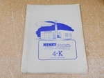 Henry 4-K Ham Radio Linear Amplifier User Manual + Schematics (original). Fixed Price $40.00.