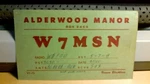 Amateur Ham Radio Qsl Postcard W7MSN Blackburn 1949 Alderwood Manor Washington. Fixed Price $9.63.