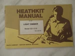 Heathkit Model GD-1018 Light Dimmer Manual Original. Fixed Price $16.95.