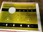 Pride DX-300 Linear Amplifier Replacement Face Decal Brushed Yellow Gold.. Fixed Price $40.00.