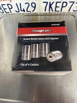 Snap-on Tools Socket Bottle Cooler With Opener SSX18P103KO Set Of 4 New/sealed!!. Fixed Price $58.00.