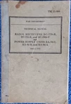 Vintage Us War Dept. 1943 Technical Manual Tm 11-866 Radio Receivers Powersupply. Fixed Price $24.36.