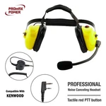 Noise Canceling Dual Muff Racing Headset For Kenwood, Baofeng, Retevis Radios. Fixed Price $106.00.