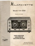 Rare Vintage Lafayette HA-1200 Installation And Operating Manual 19 Pages Copy. Fixed Price $10.80.
