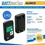 2X 9.6V 1000MAH Nimh Battery For Alinco EBP-46, EBP-46N, DJ-V5, DJ-V5TH. Fixed Price $52.33.